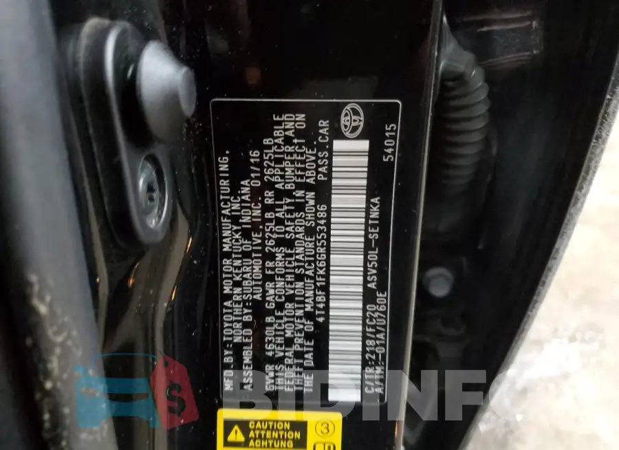 4T4BF1FK6GR553486 Photo# 12