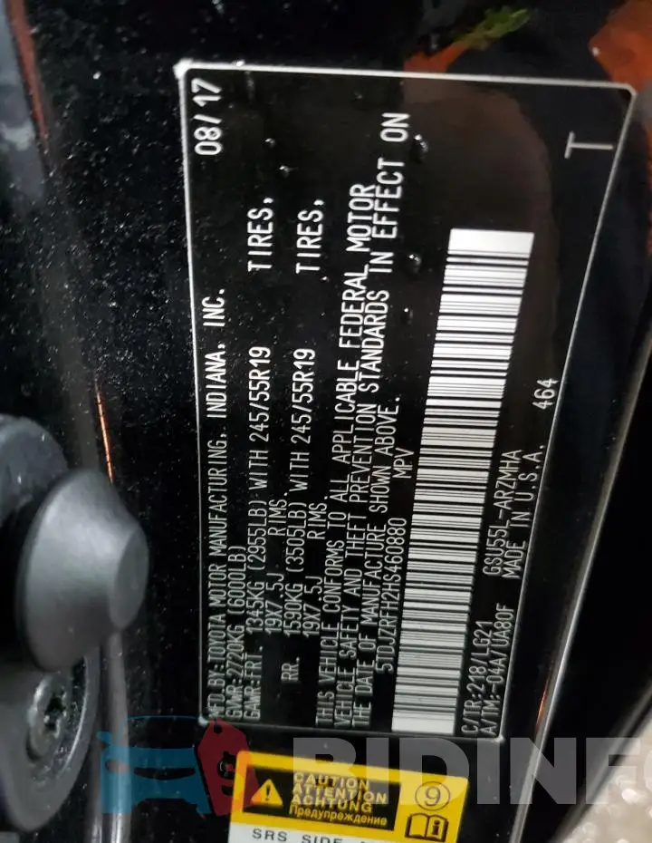 5TDJZRFH2HS460880 Photo# 14