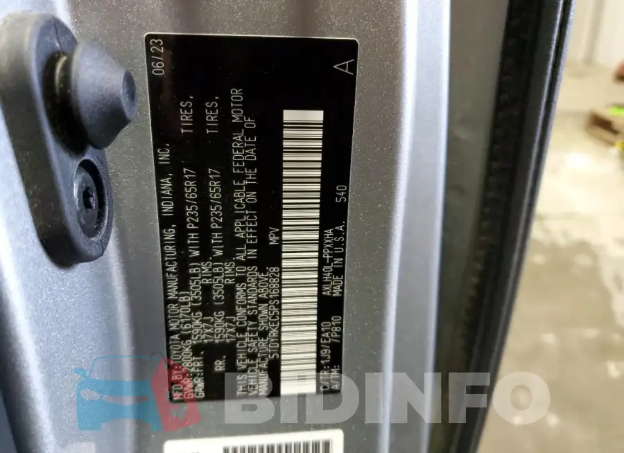 5TDYRKEC5PS168828 Photo# 14
