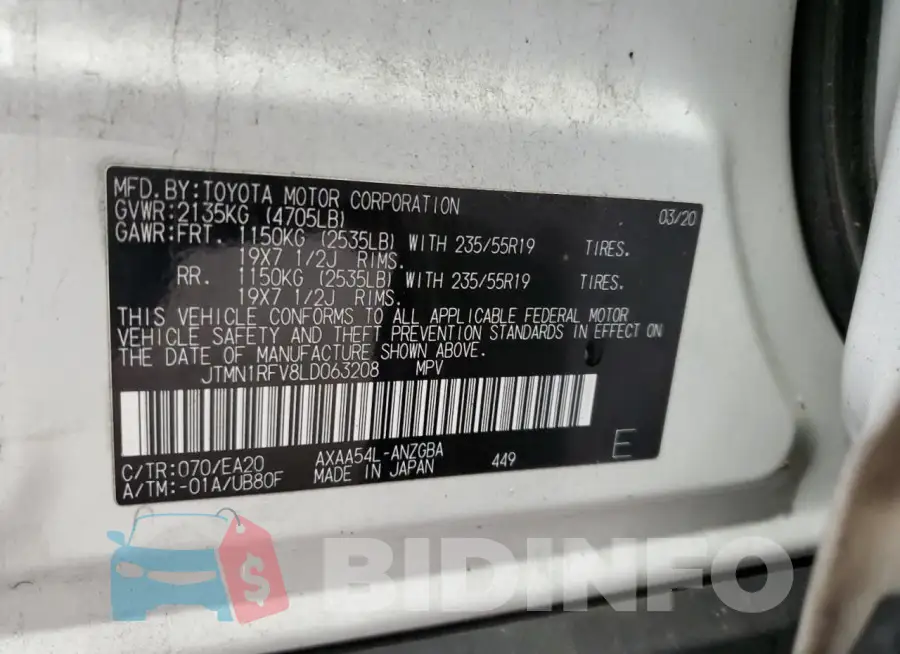 JTMN1RFV8LD063208 Photo# 13