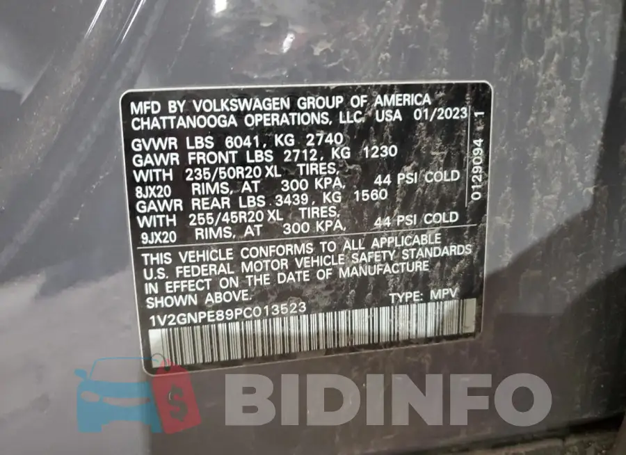1V2GNPE89PC013523 Photo# 14