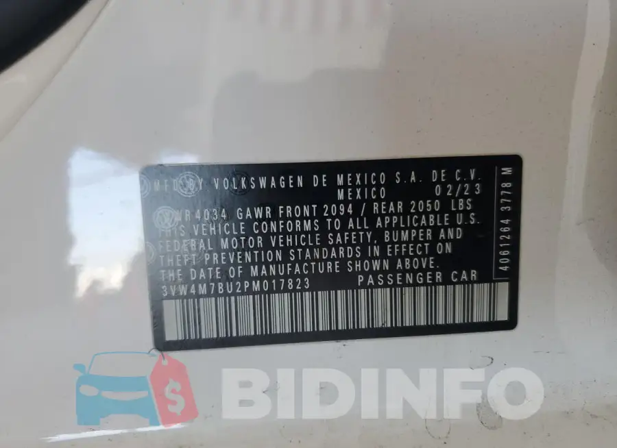 3VW4M7BU2PM017823 Photo# 12
