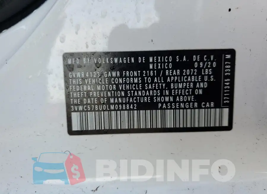 3VWC57BU0LM098842 Photo# 13