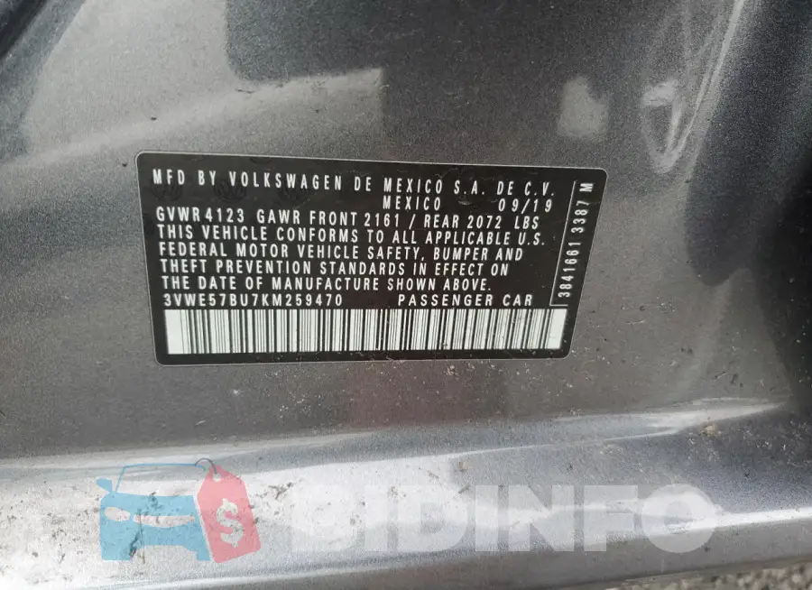 3VWE57BU7KM259470 Photo# 12