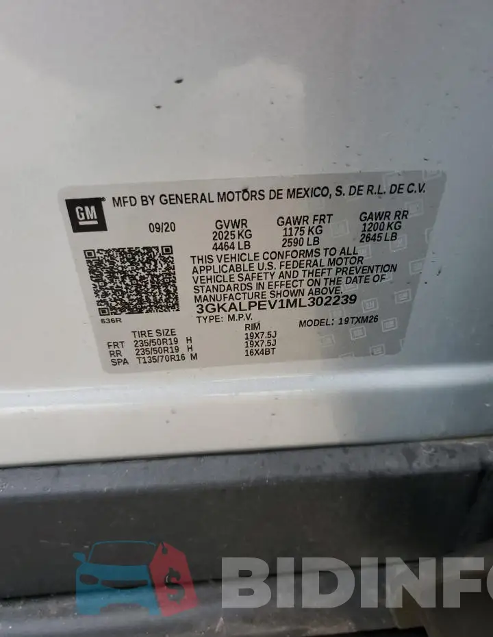 3GKALPEV1ML302239 Photo# 13