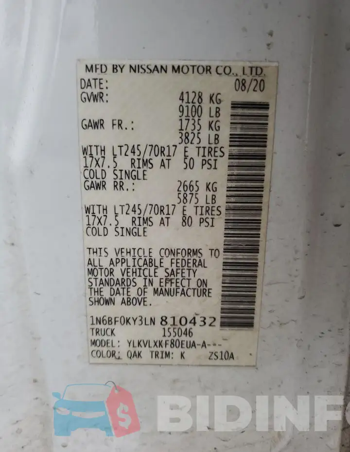 1N6BF0KY3LN810432 Photo# 13