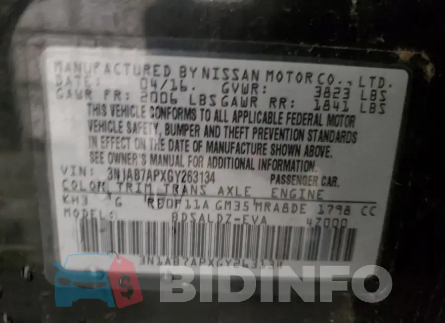 3N1AB7APXGY263134 Photo# 12