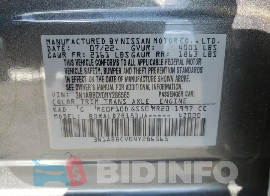 3N1AB8CV0NY286565 Photo# 12