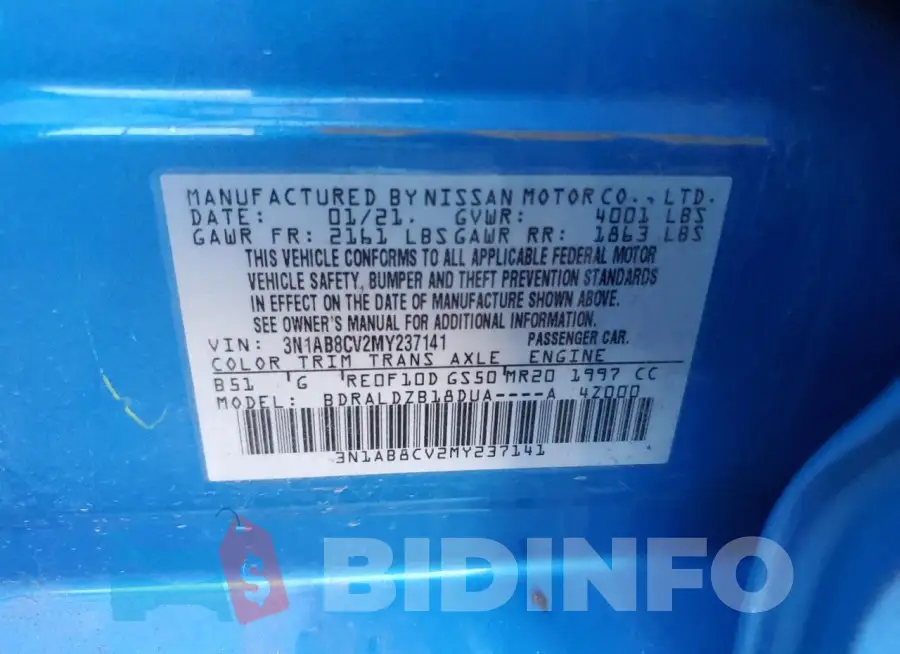 3N1AB8CV2MY237141 Photo# 13
