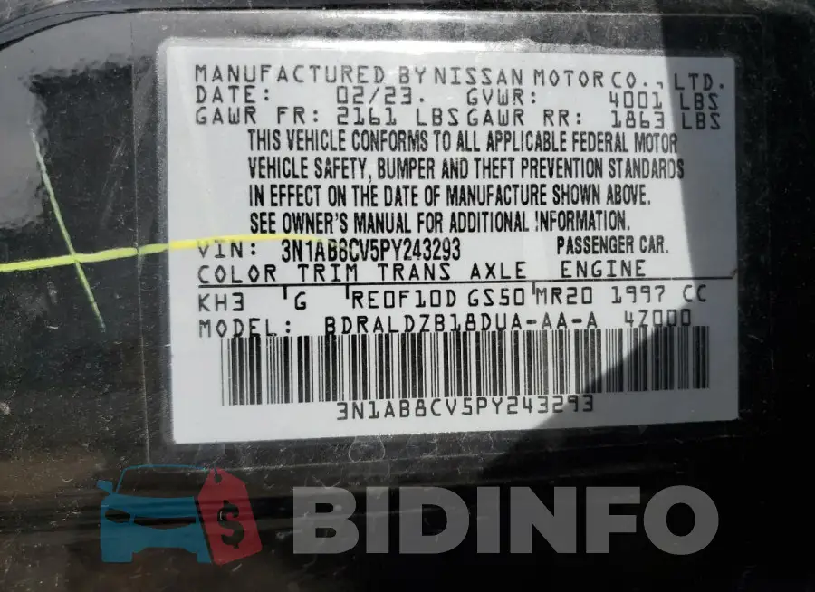 3N1AB8CV5PY243293 Photo# 12
