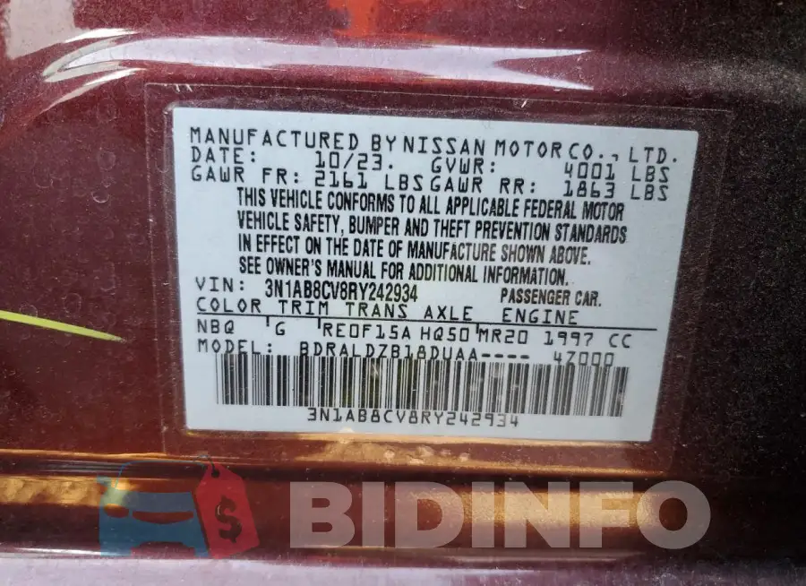 3N1AB8CV8RY242934 Photo# 12