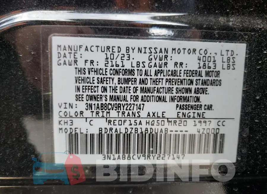 3N1AB8CV9RY227147 Photo# 12