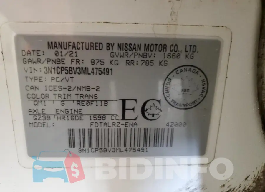 3N1CP5BV3ML475491 Photo# 14