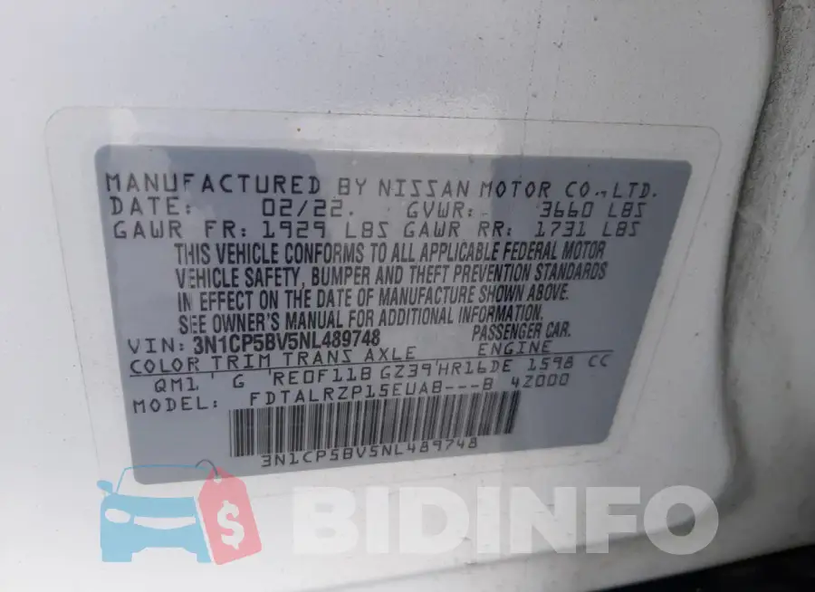 3N1CP5BV5NL489748 Photo# 12