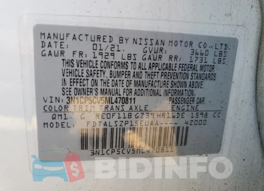 3N1CP5CV5ML470811 Photo# 12