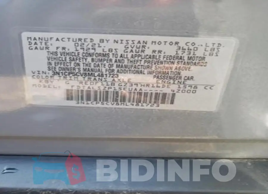 3N1CP5CV8ML481723 Photo# 12