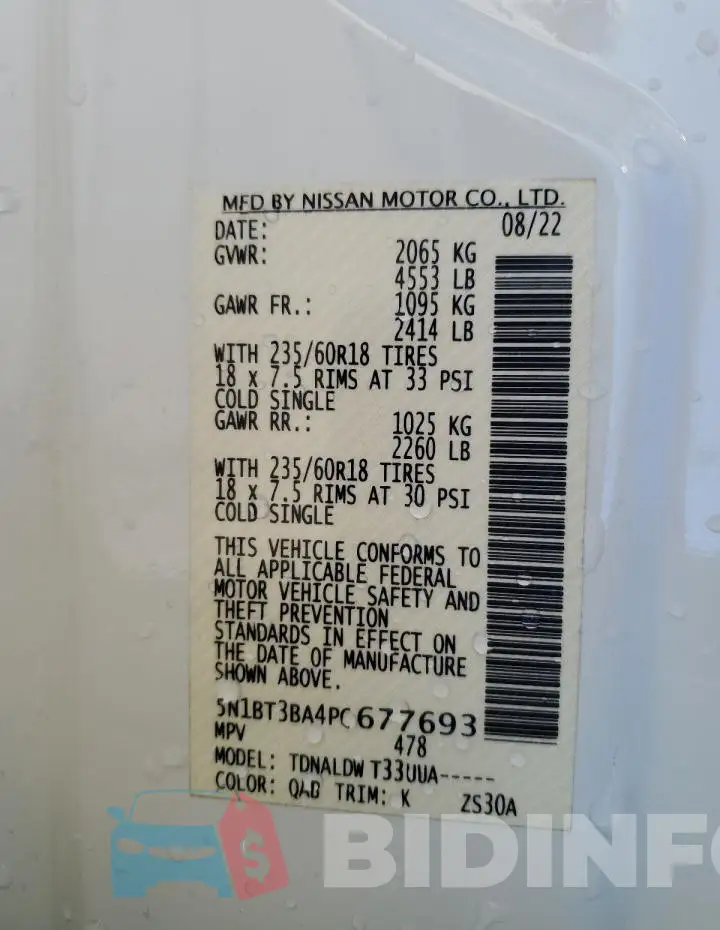 5N1BT3BA4PC677693 Photo# 14