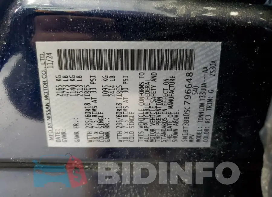 5N1BT3BB0SC796648 Photo# 14