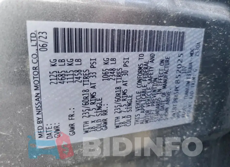 5N1BT3BB5PC852025 Photo# 13