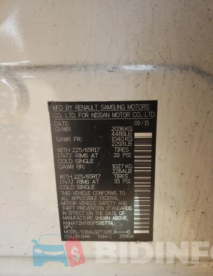 KNMAT2MT8GP595774 Photo# 12