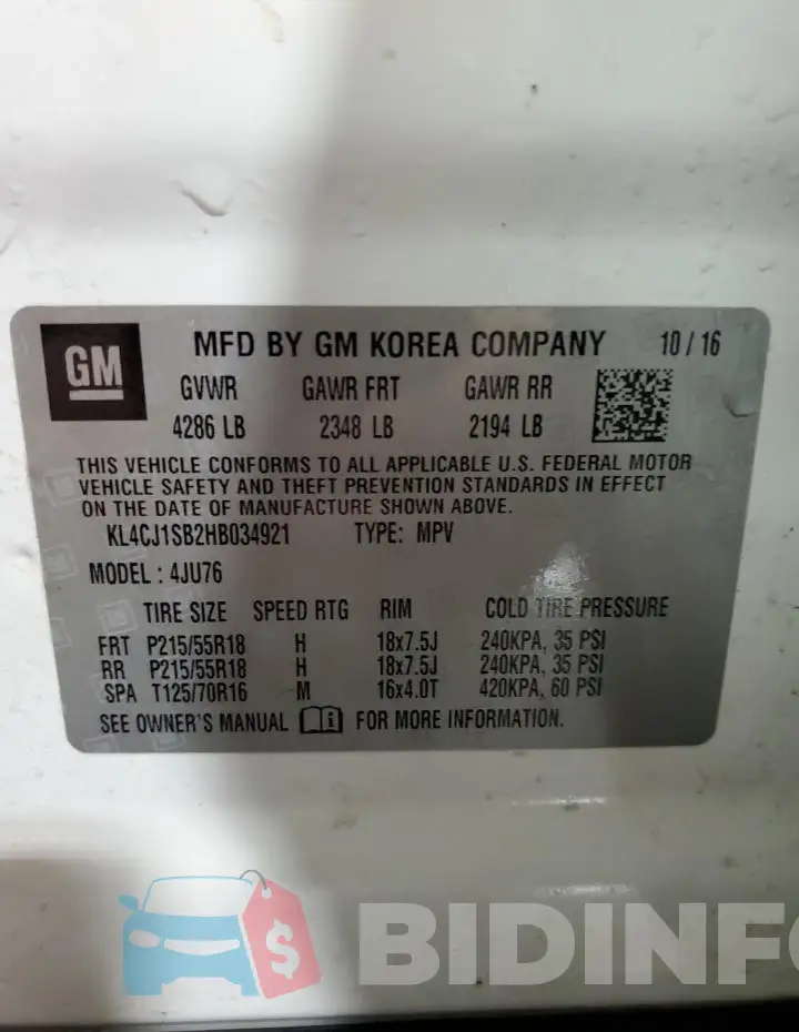 KL4CJ1SB2HB034921 Photo# 13