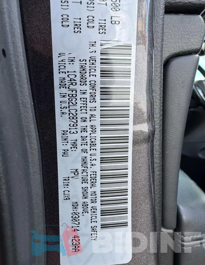1C4RJFBG2LC287913 Photo# 10