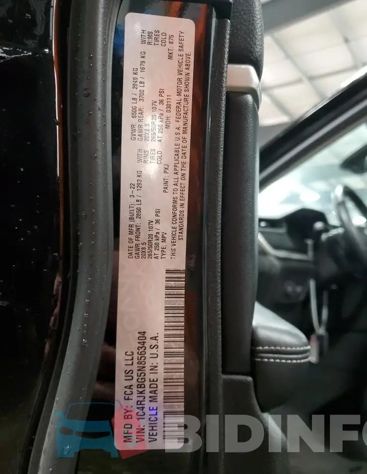 1C4RJKBG5N8563404 Photo# 13