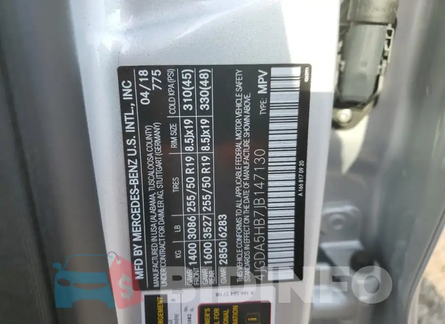 4JGDA5HB7JB147130 Photo# 13