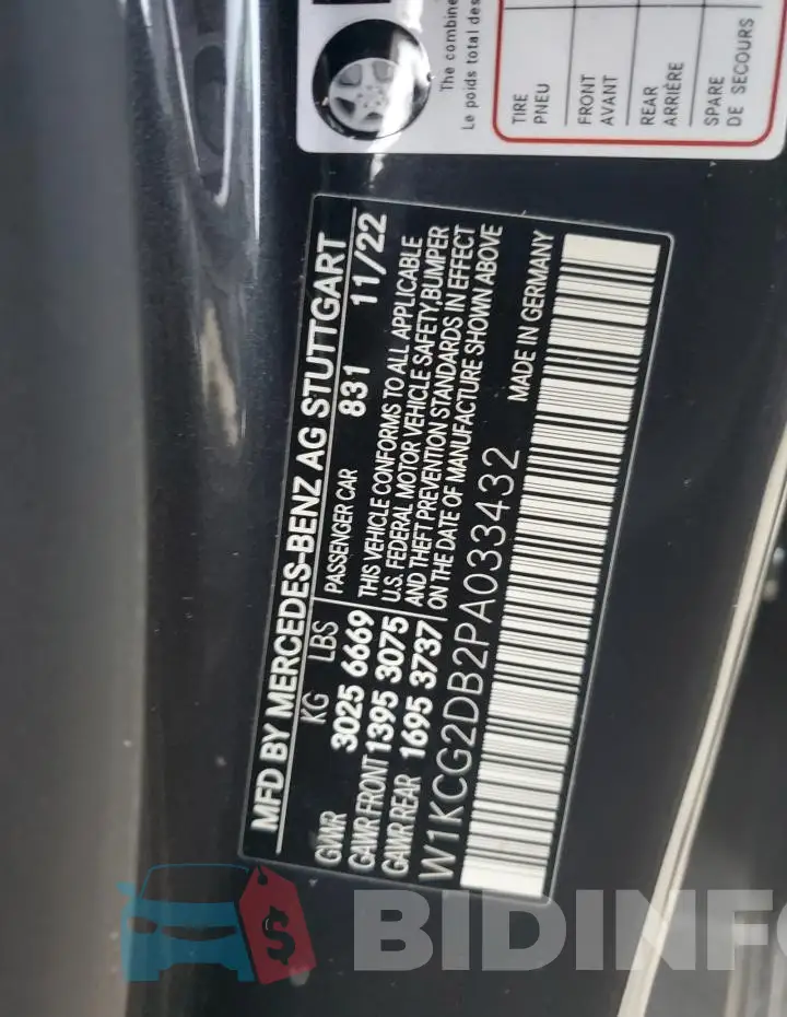 W1KCG2DB2PA033432 Photo# 12