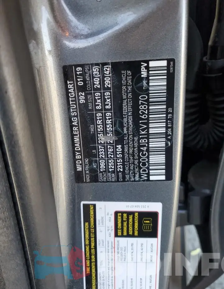 WDC0G4JB1KV162870 Photo# 13