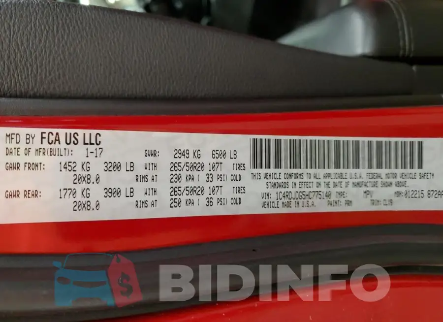 1C4RDJDG5HC775140 Photo# 13