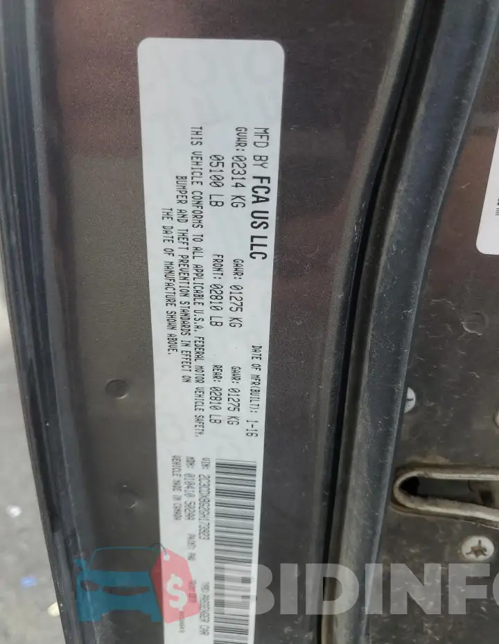 2C3CDXBG2GH173923 Photo# 12