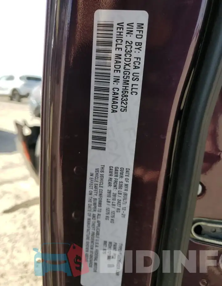 2C3CDXJG5MH683275 Photo# 12