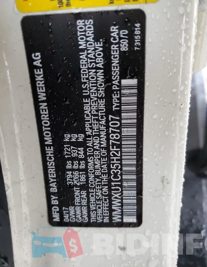 WMWXU1C35H2F78707 Photo# 13