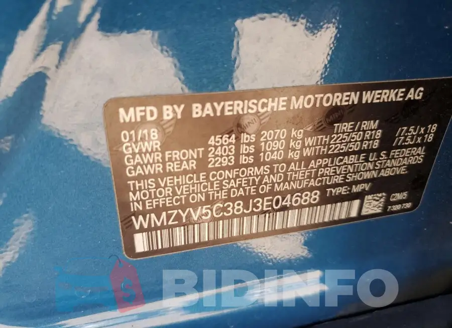 WMZYV5C38J3E04688 Photo# 13