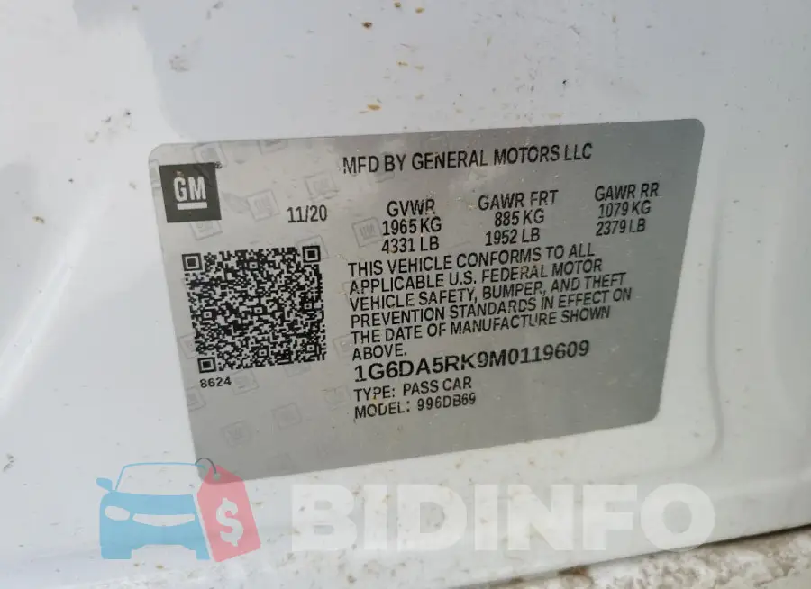 1G6DA5RK9M0119609 Photo# 12