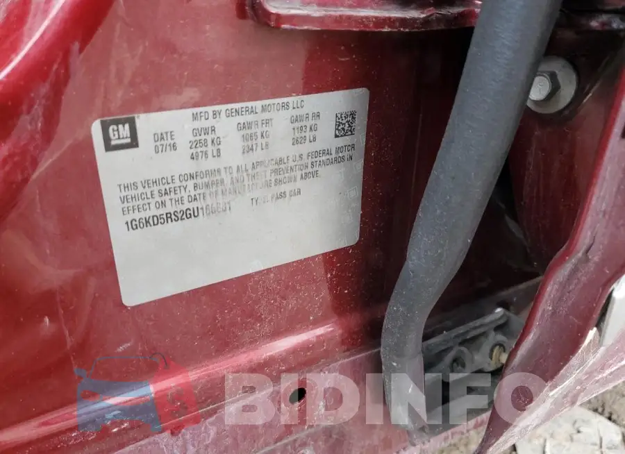 1G6KD5RS2GU166881 Photo# 13