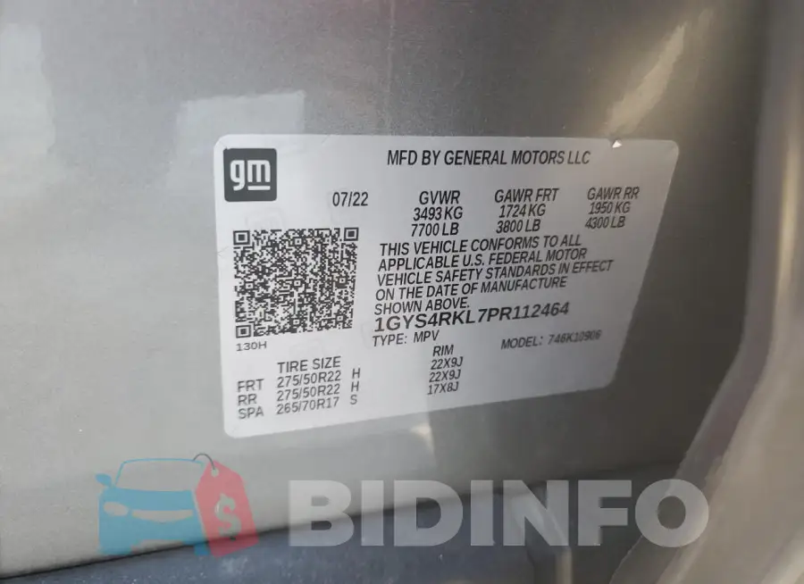 1GYS4RKL7PR112464 Photo# 14