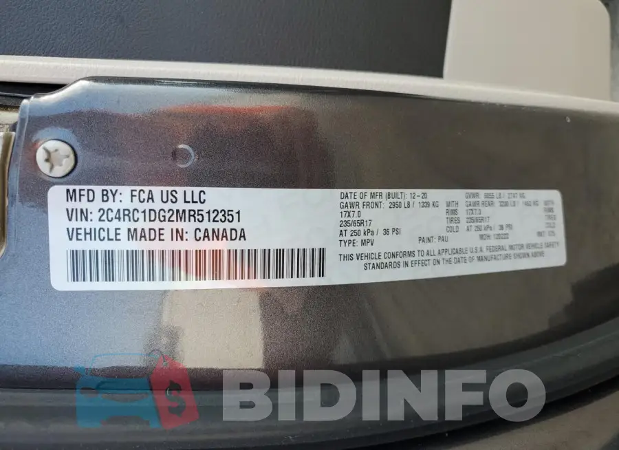 2C4RC1DG2MR512351 Photo# 13