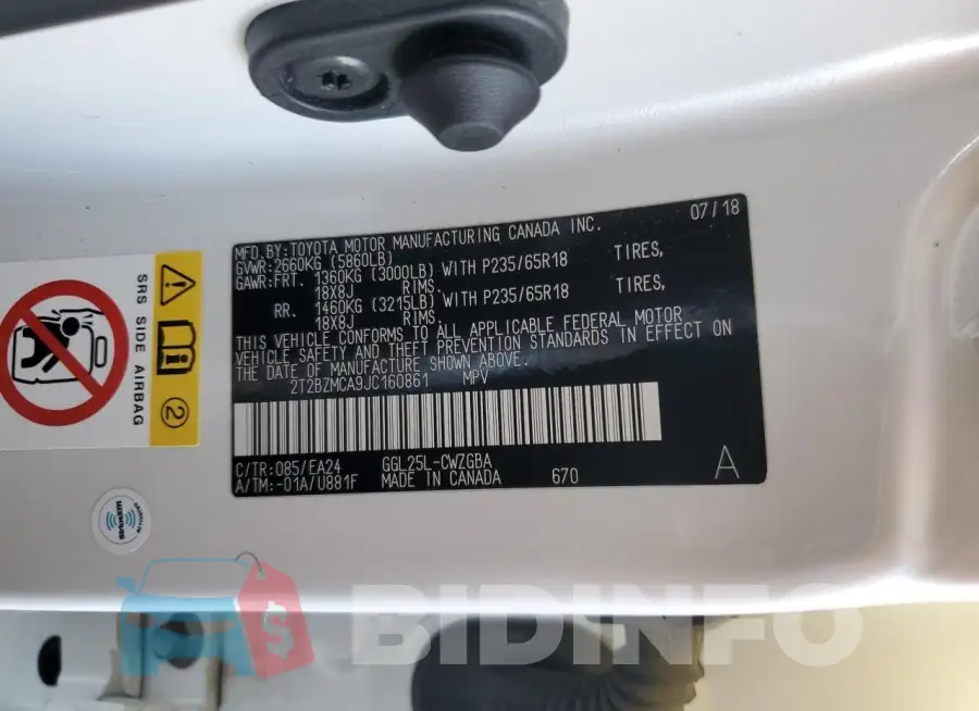 2T2BZMCA9JC160861 Photo# 14