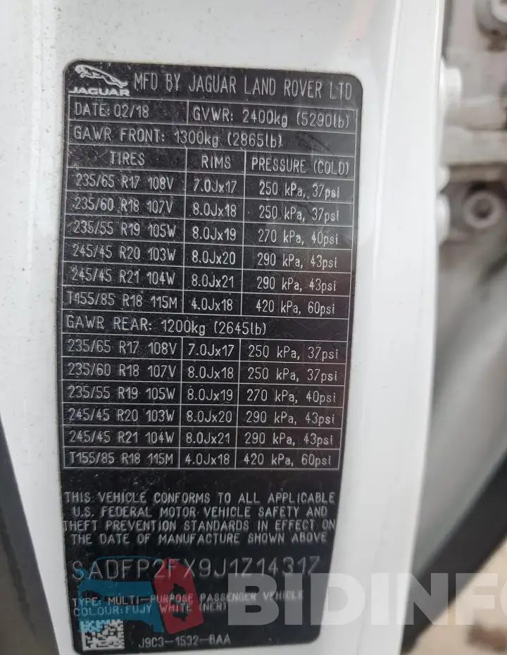 SADFP2FX9J1Z14317 Photo# 13
