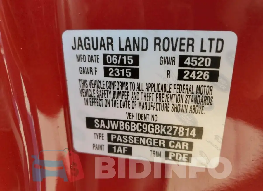 SAJWB6BC9G8K27814 Photo# 12