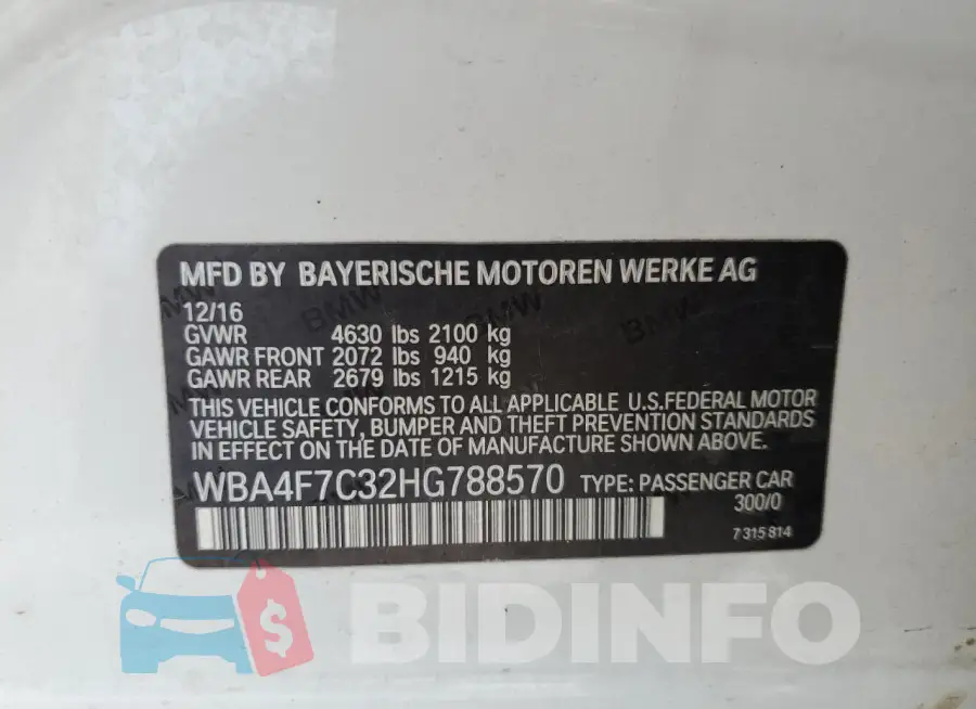 WBA4F7C32HG788570 Photo# 12
