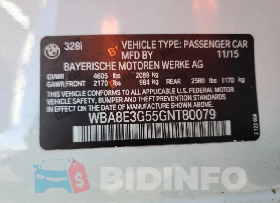 WBA8E3G55GNT80079 Photo# 12