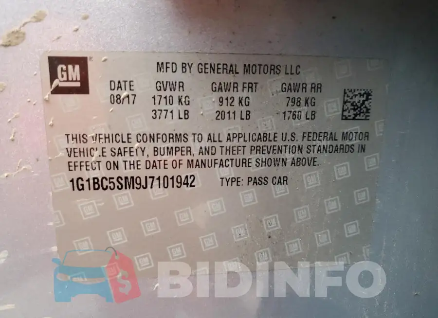 1G1BC5SM9J7101942 Photo# 13