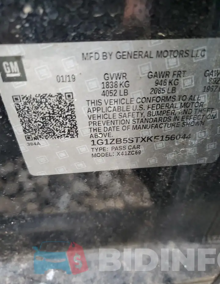 1G1ZB5STXKF156044 Photo# 12