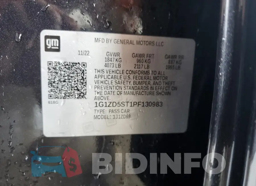 1G1ZD5ST1PF130983 Photo# 12