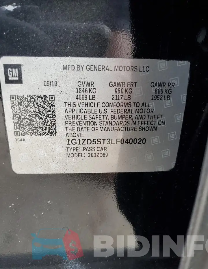 1G1ZD5ST3LF040020 Photo# 13