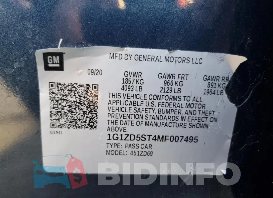 1G1ZD5ST4MF007495 Photo# 12