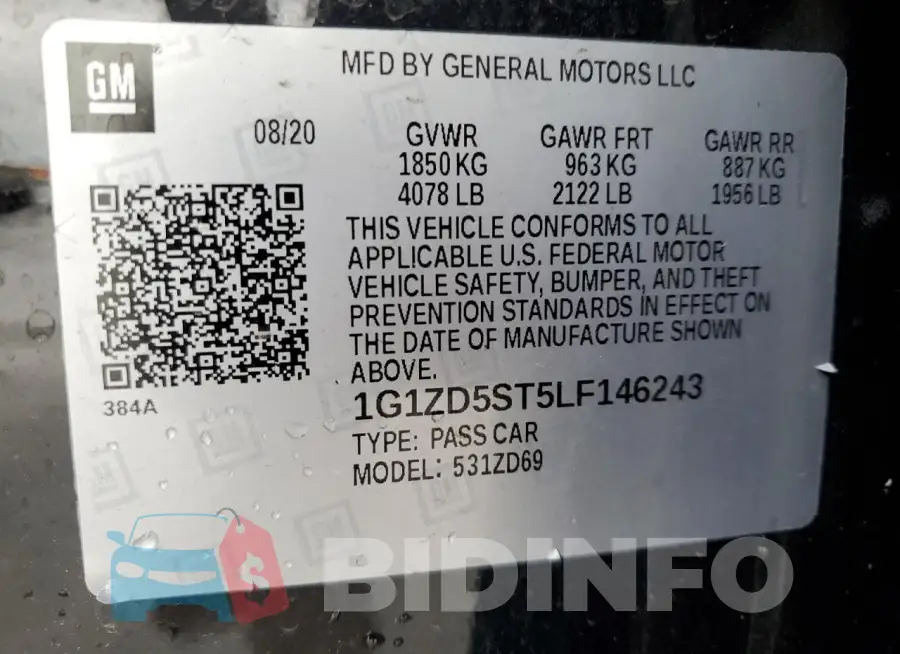 1G1ZD5ST5LF146243 Photo# 12